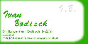 ivan bodisch business card